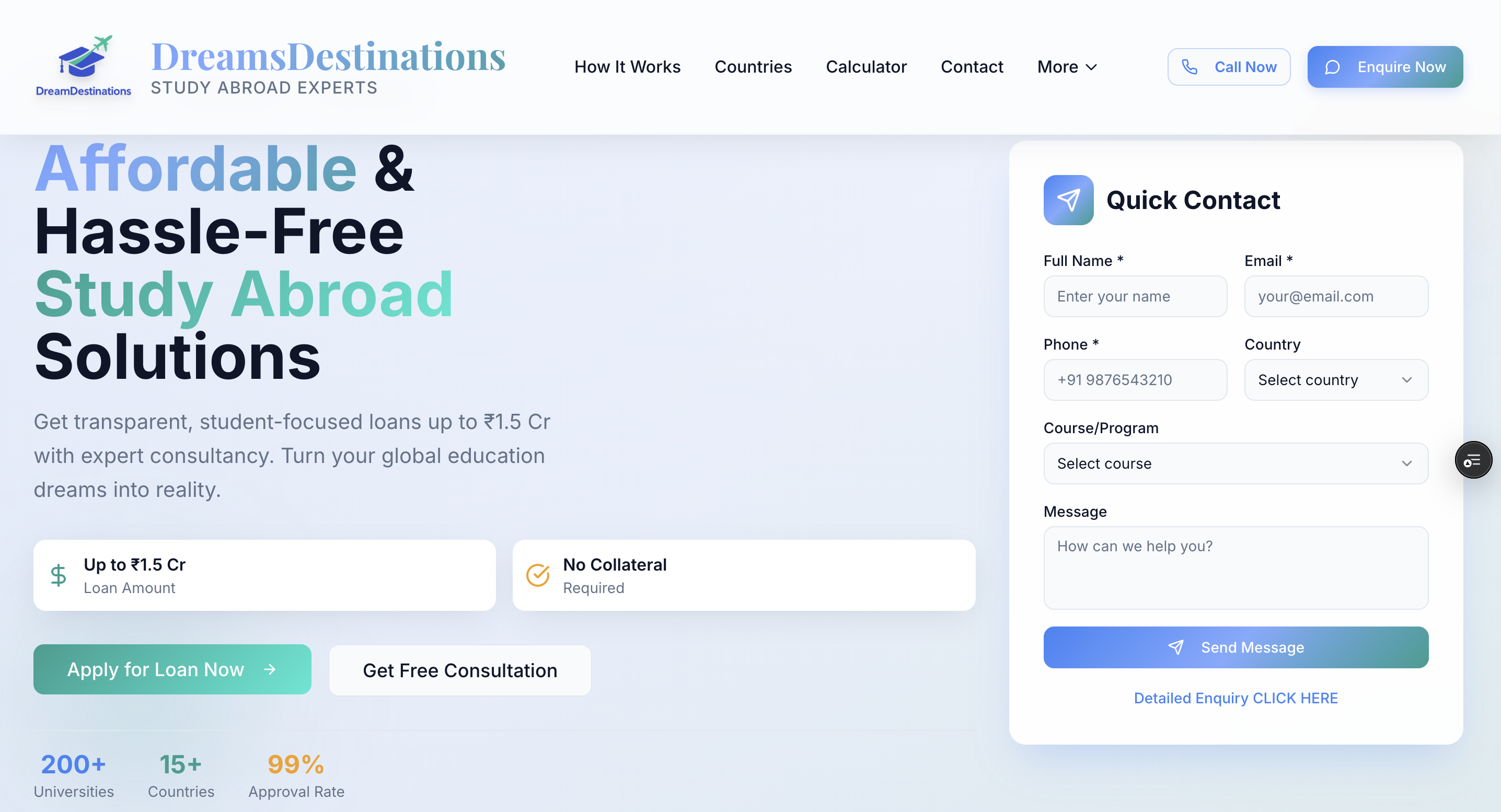 Dream Destination — Website Development